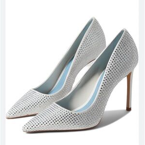 Schutz Lou Crystal High Heel Bridal Pumps women size 6.5 like new